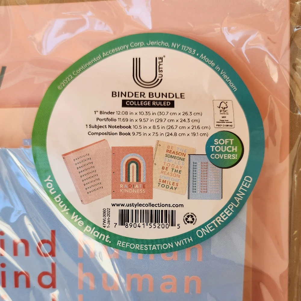 Pink binder bundle